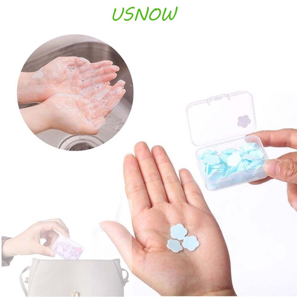 Set 100 / 1000 Xà Phòng Giấy Mini Hình Bông Hoa Dùng Rửa Tay / Tắm Cho Bé