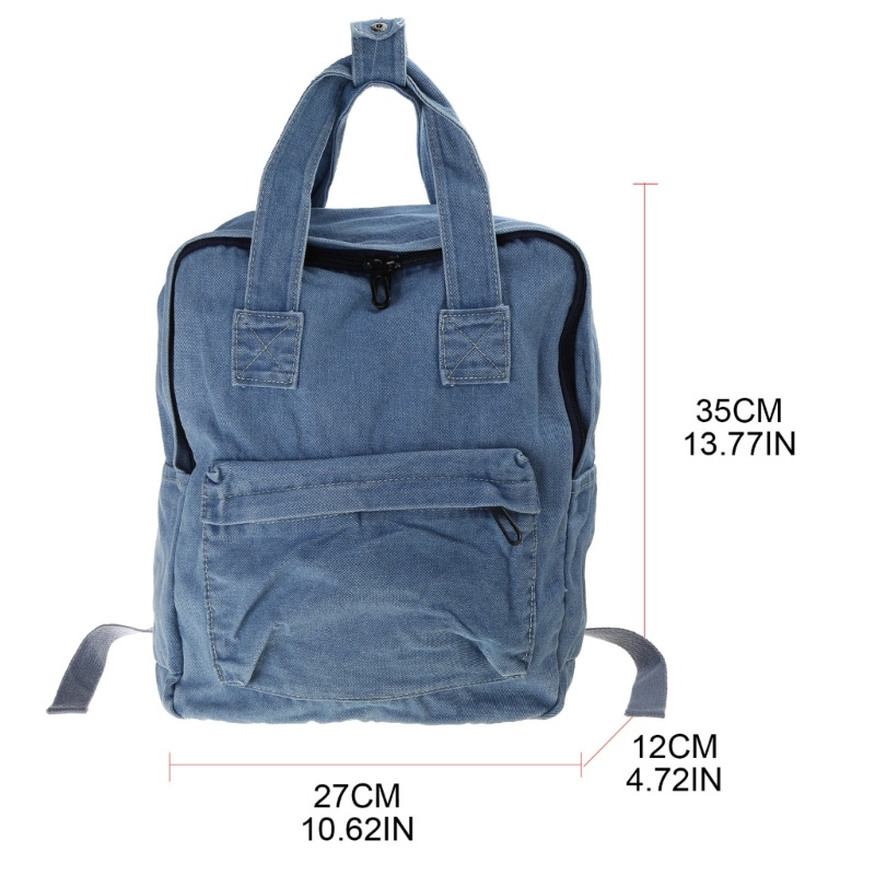 Ba Lô Vải Jean Phong Cách Vintage Cho Nữ