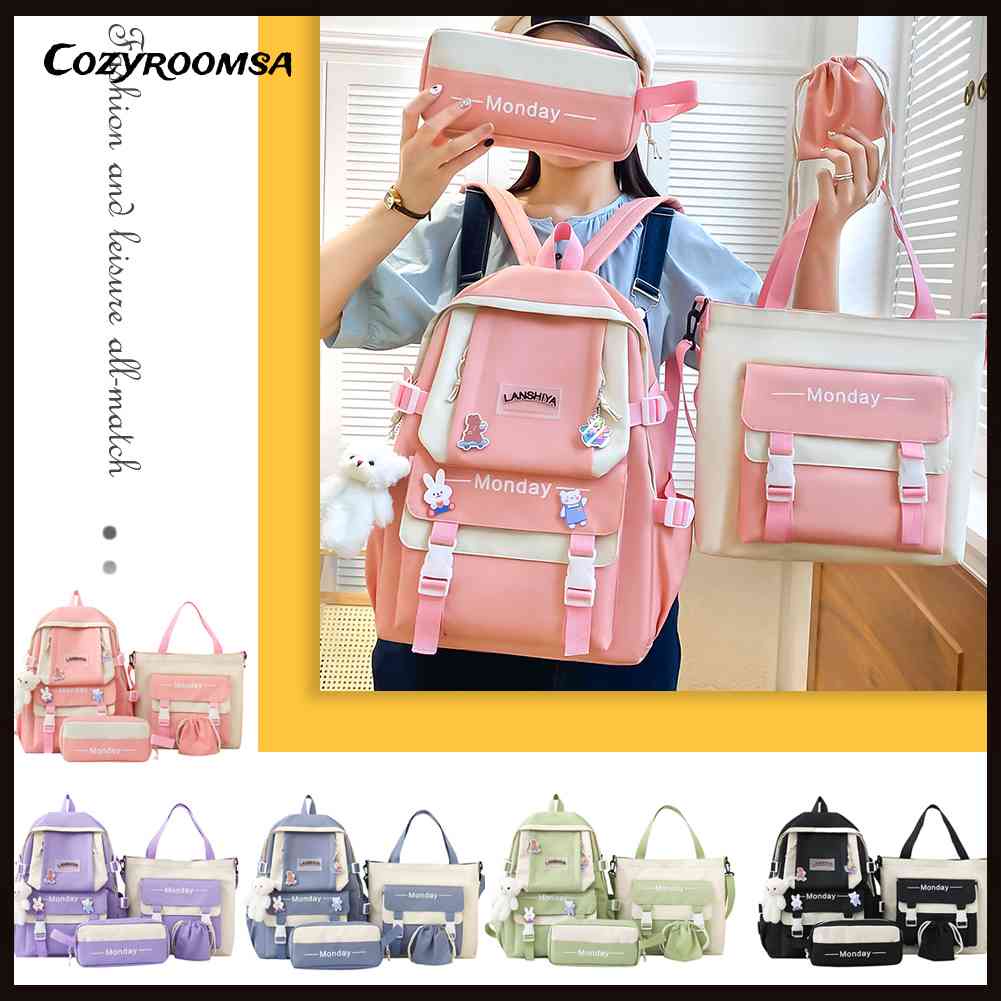 Set 4 Món Balo Túi Ví Nữ Dễ Thương