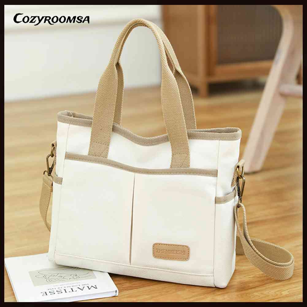 Túi Xách Đeo Vai Vải Bạt Đa Năng Thời Trang Đơn Giản