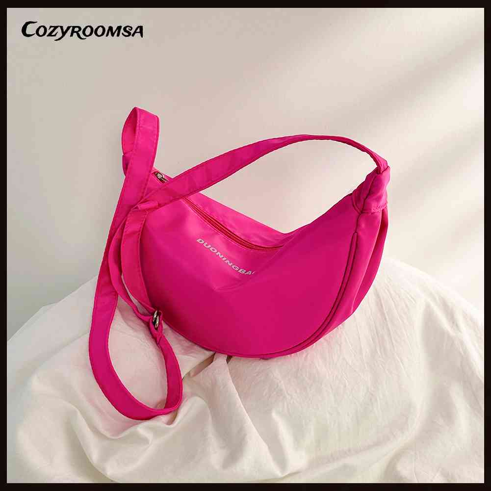 Túi Đeo Chéo Nylon Mềm Có Khóa Kéo Phong Cách Harajuku Cho Thanh Thiếu Niên