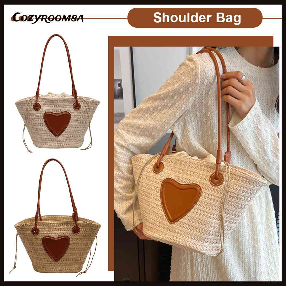 Túi Cói Kẹp Nách Cỡ Lớn Thời Trang Đi Biển Mùa Hè Cho Nữ