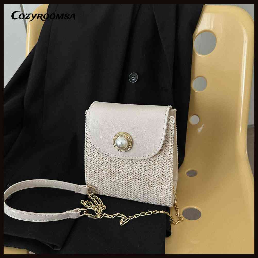 Túi cói Đan Mây Trọng Lượng Nhẹ Thời Trang Đi Biển Mùa Hè Cho Nữ