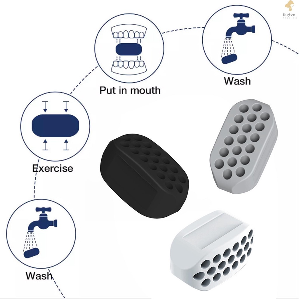 Set 3 Bóng Kẹp Hàm Cá Mập Tập Luyện Nâng Cơ Mặt / Cổ / Cằm Thon Gọn