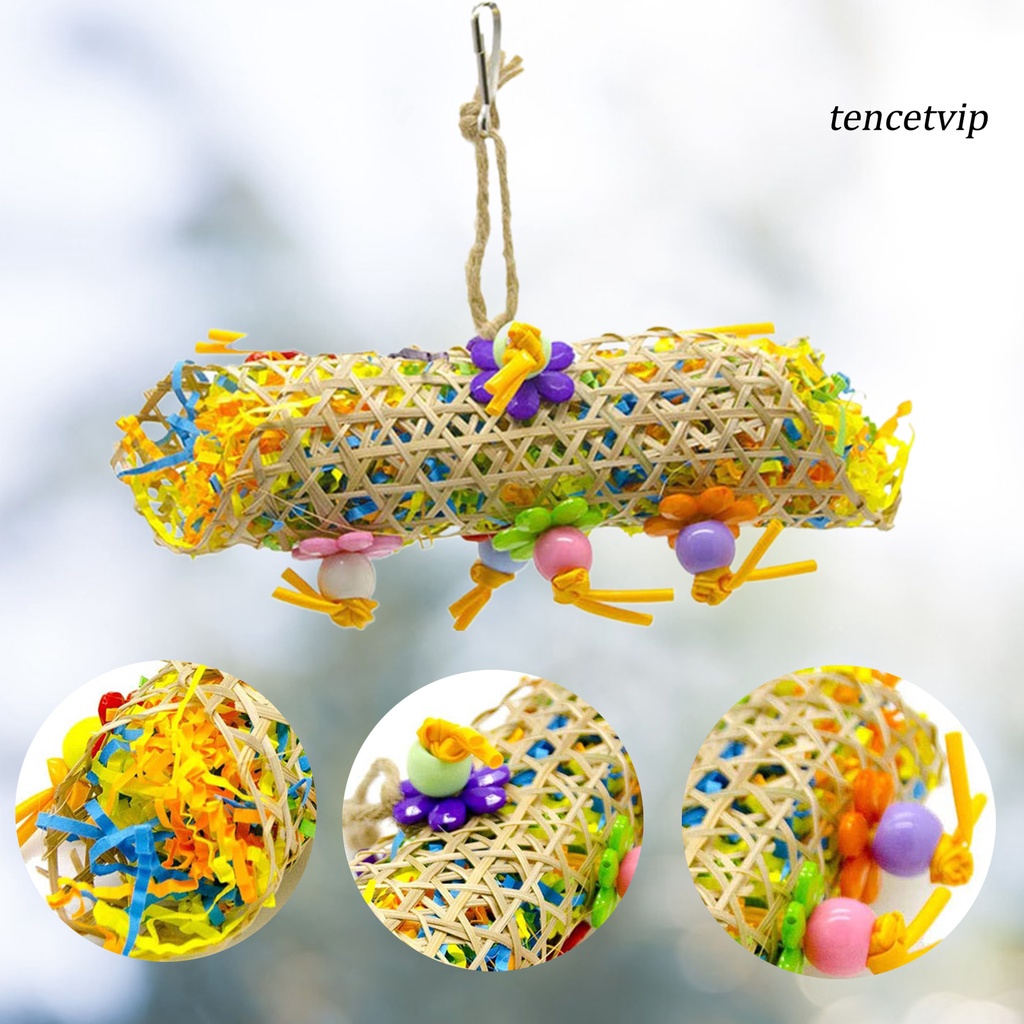 Set 3 Đồ Chơi Nhiều Màu Sắc Bằng Vải Dệt Chống Cắn Dành Cho Chim Vẹt