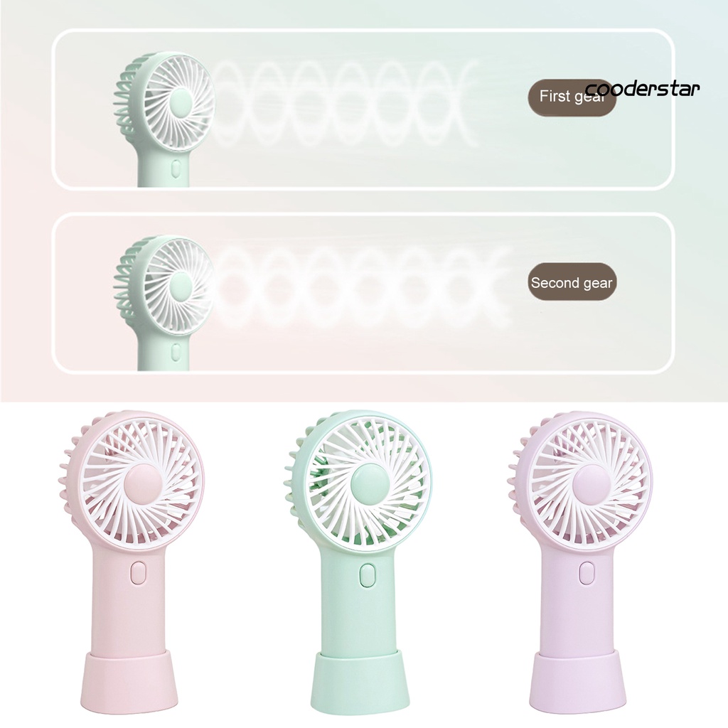 1 Bộ Quạt 2 Bánh Răng Cầm Tay Mini Tiếng Ồn Thấp Có Thể Tháo Rời