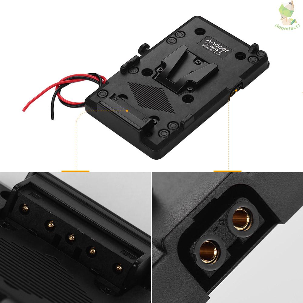 Andoer Back Pack Plate Adapter with D-tap Output for  V-Mount V-Lock Battery External for DSLR Camera Camcorder Video Li   Came-6.5