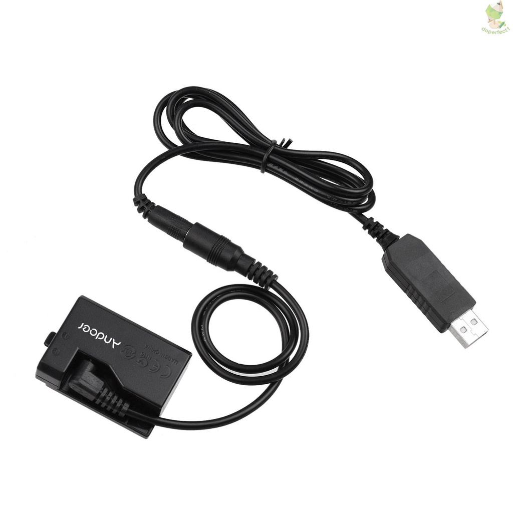 Andoer ACK-E10 5V USB Dummy Battery DC Coupler Adapter(Replacement for LP-E10) Compatible with  EOS Rebel T3/T5/T6/T7/T1   Came-6.5