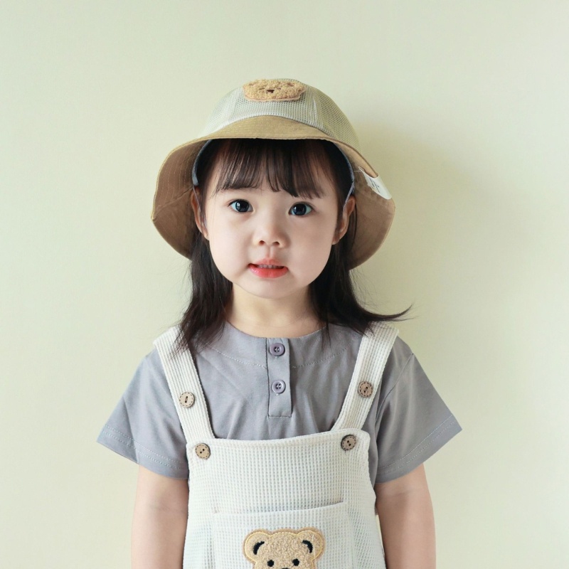Mũ Bucket Hình Gấu Dễ Thương Cho Bé Sơ Sinh