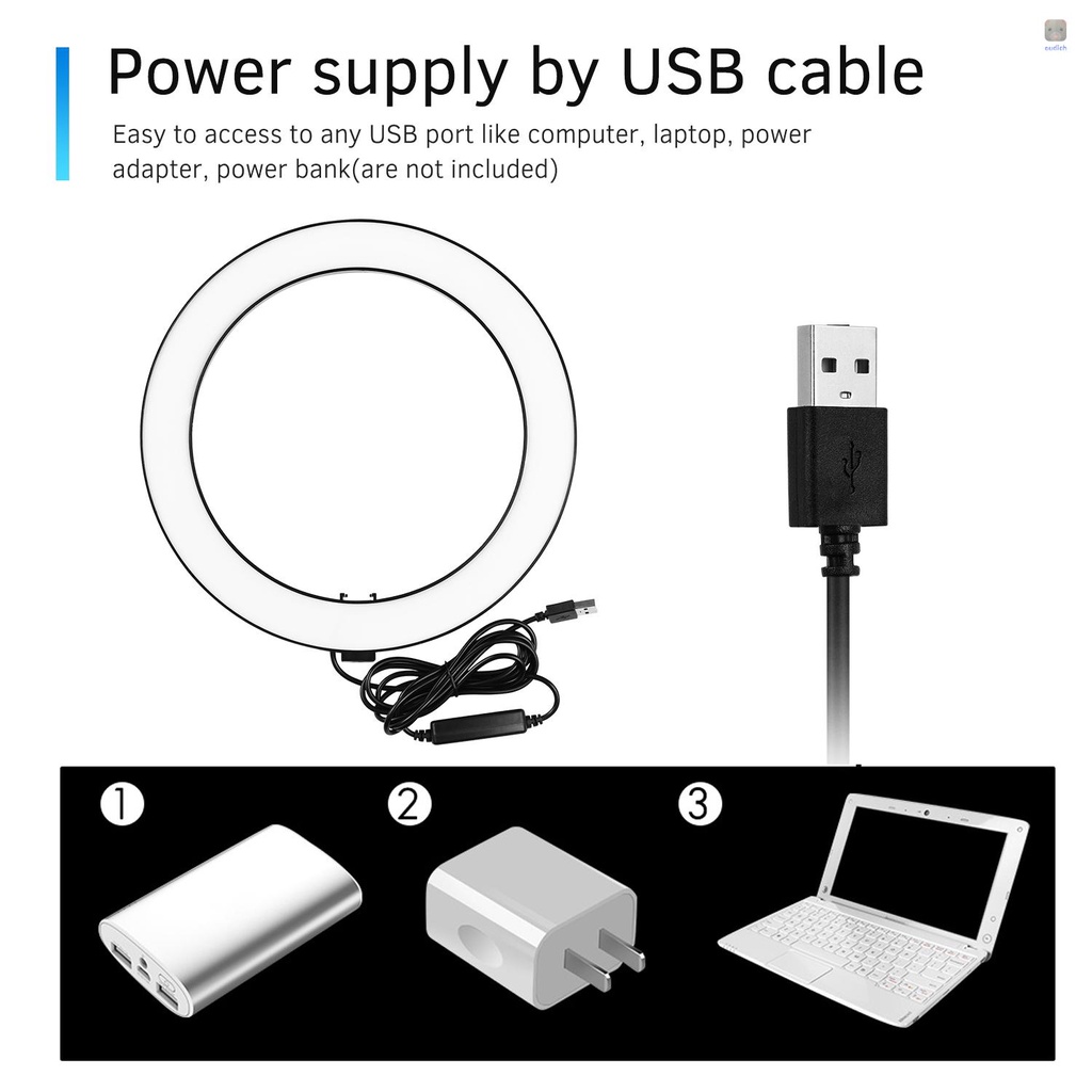 Vòng Đèn LED 10inch 3 Chế Độ Điều Chỉnh Được Kèm Giá Đỡ Điện Thoại / Máy Tính Để Bàn