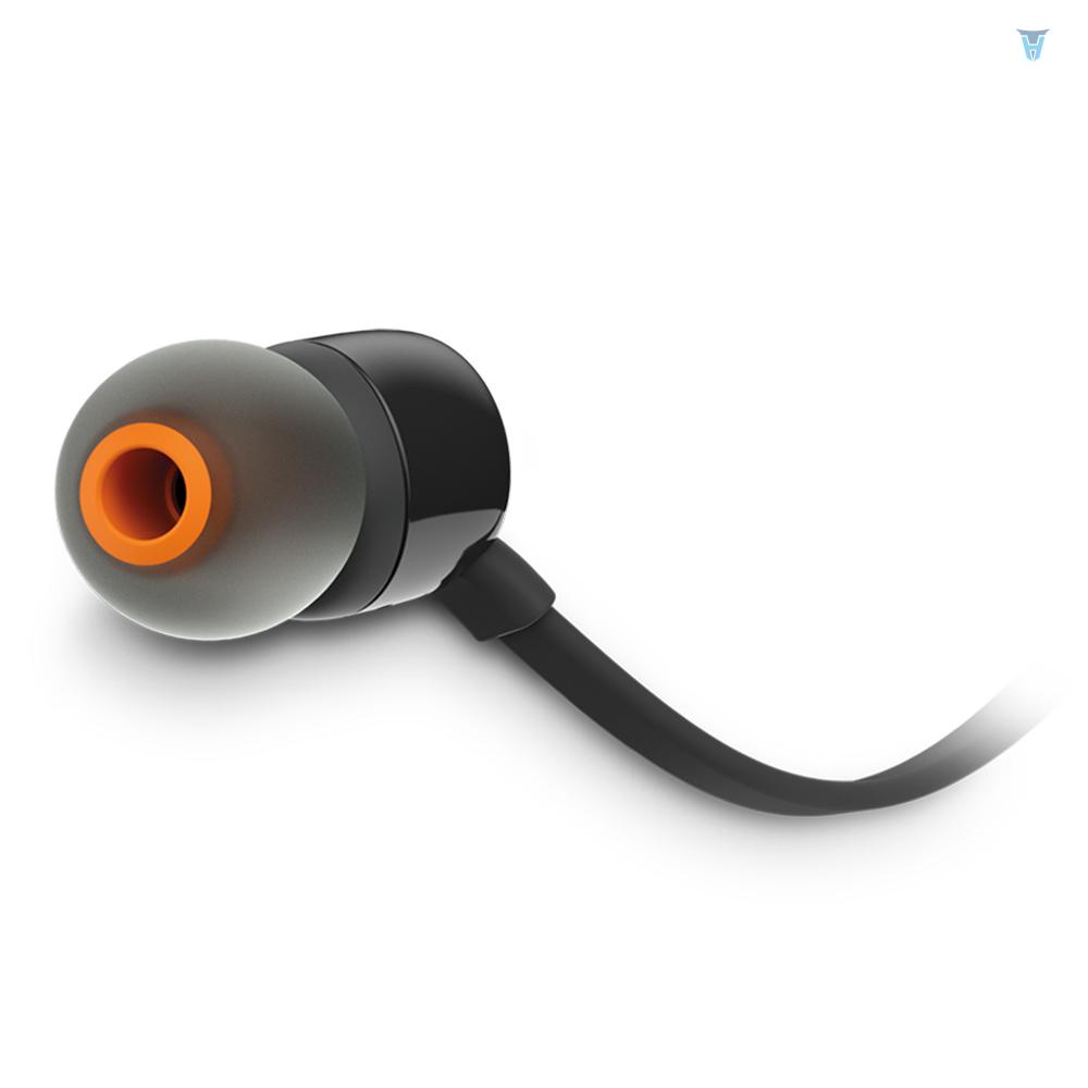 Tai Nghe Nhét Tai JBL T110 Có Micro Jack 3.5mm Âm Thanh Stereo Sống Động
