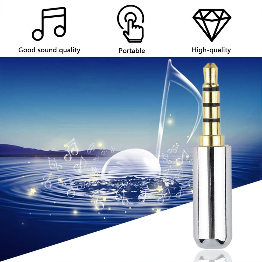 3.5Mm 4 Pole Earphones Jack Male Headphone Repair Cable Plug Adapters Metal Alloy Audio Spring [Q/14]
