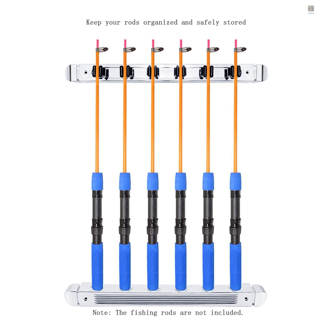 Giá Đỡ Cần Câu Cá 6 Ngăn Bằng Nhựa Gắn Tường Tiện Lợi