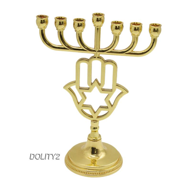 [Dolity2] Giá Đỡ Nến 7 Nhánh Trang Trí Tiệc Cưới Hanukkah Menorah