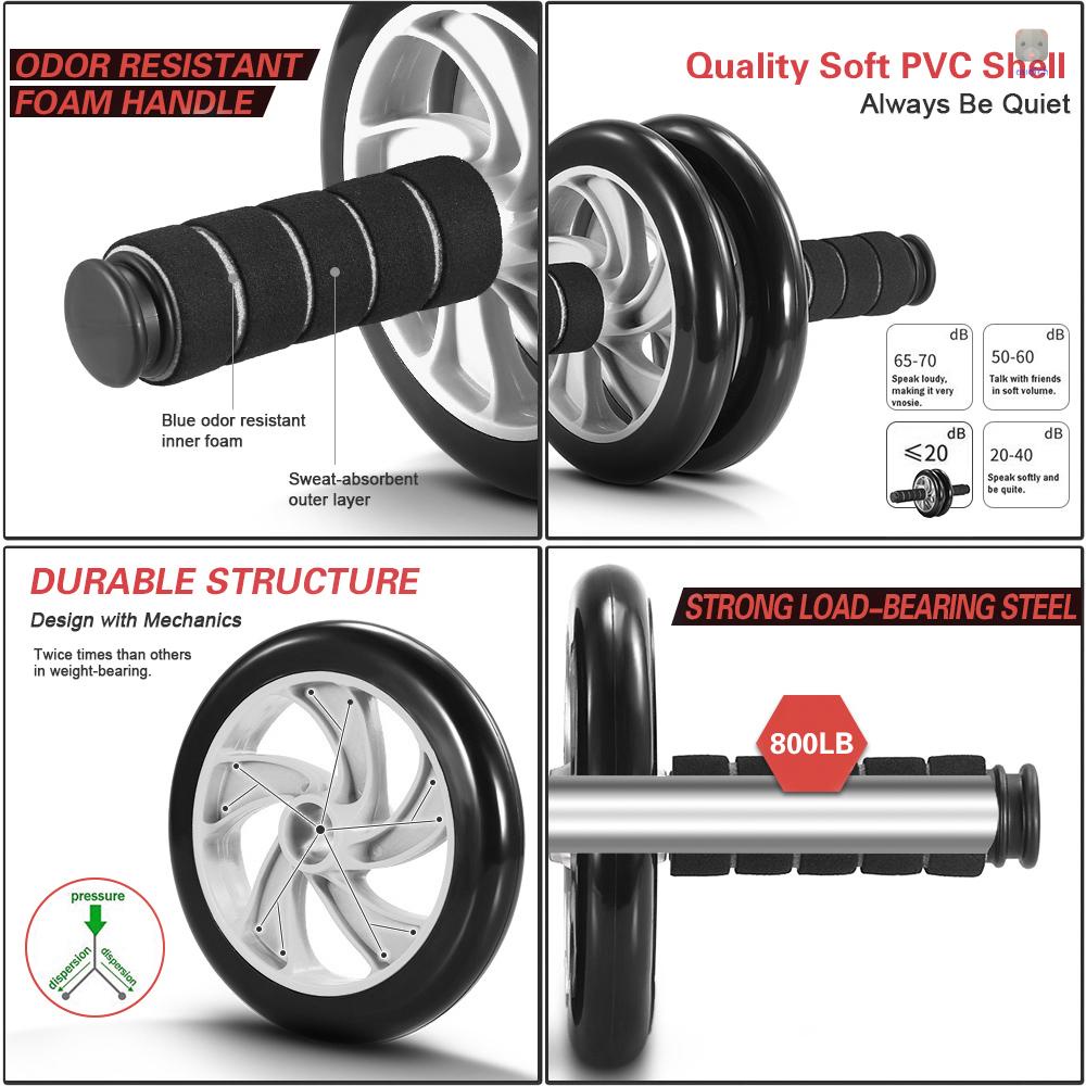 Bộ Con Lăn AB 5 Trong 1 Kèm Dây Nhảy Và Đệm Đầu Gối Hỗ Trợ Luyện Tập Thể Hình