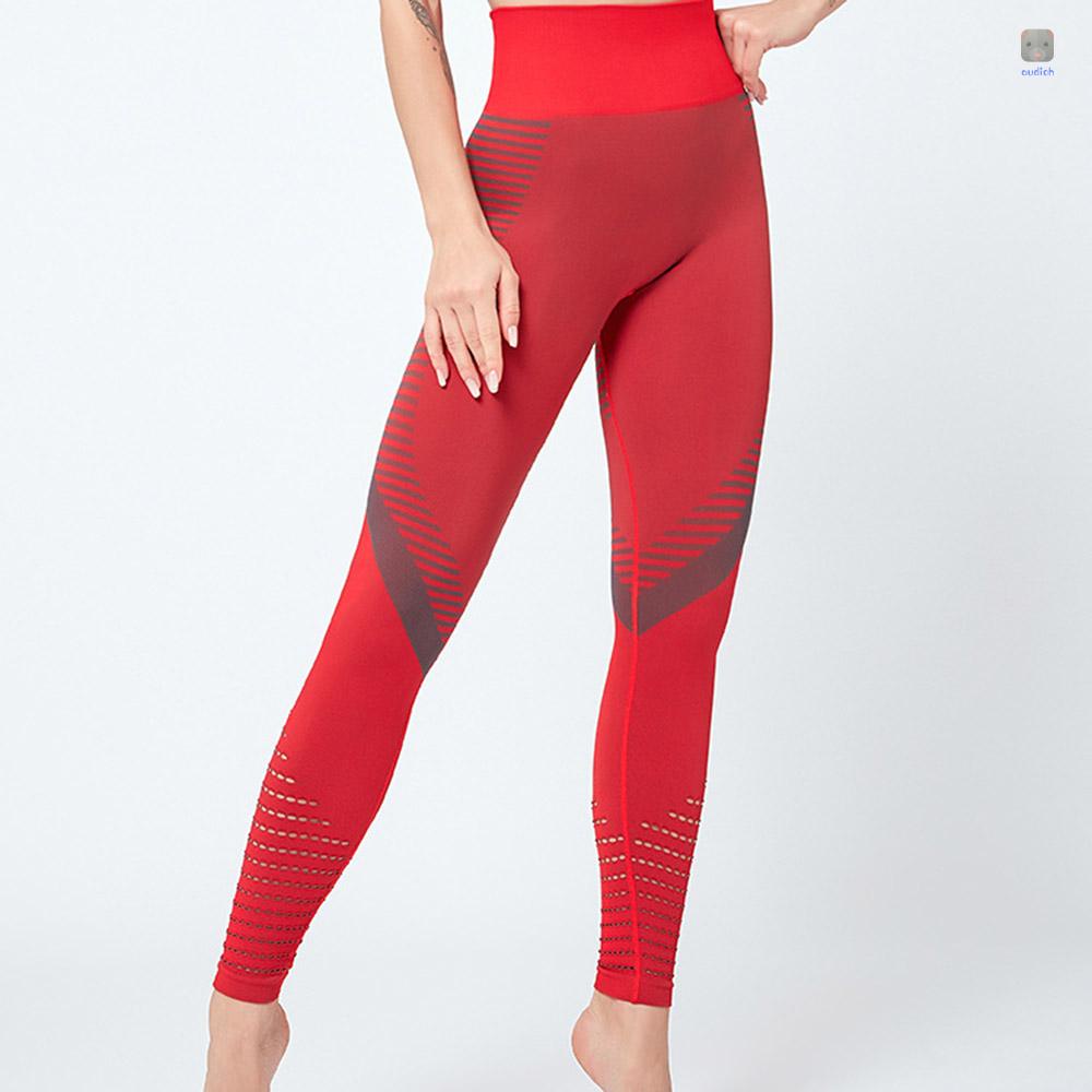 Quần Legging Thể Thao Nữ Eo Cao Khô Nhanh Màu Khối Màu Sắc Nổi Bật