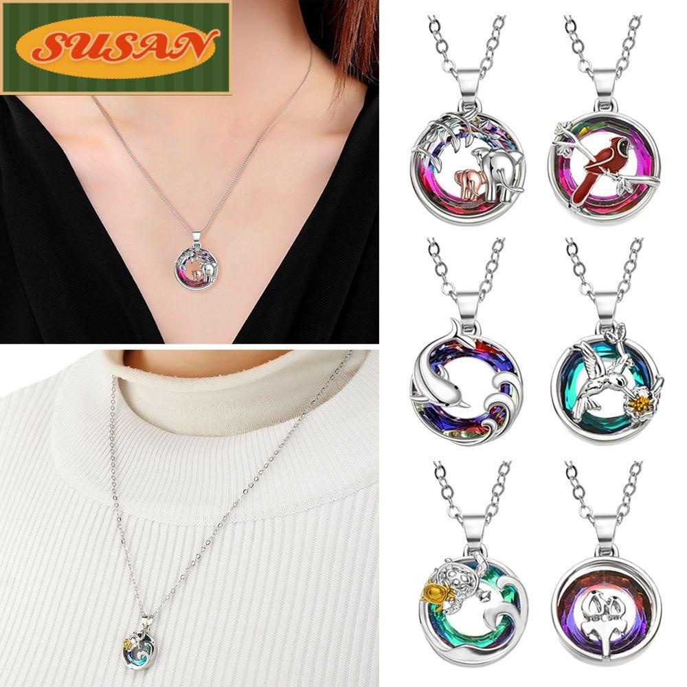 Vòng cổ Mạ Bạc 925 Mặt Hình Chim Cánh Cụt / Rùa / Cá Heo Xinh Xắn