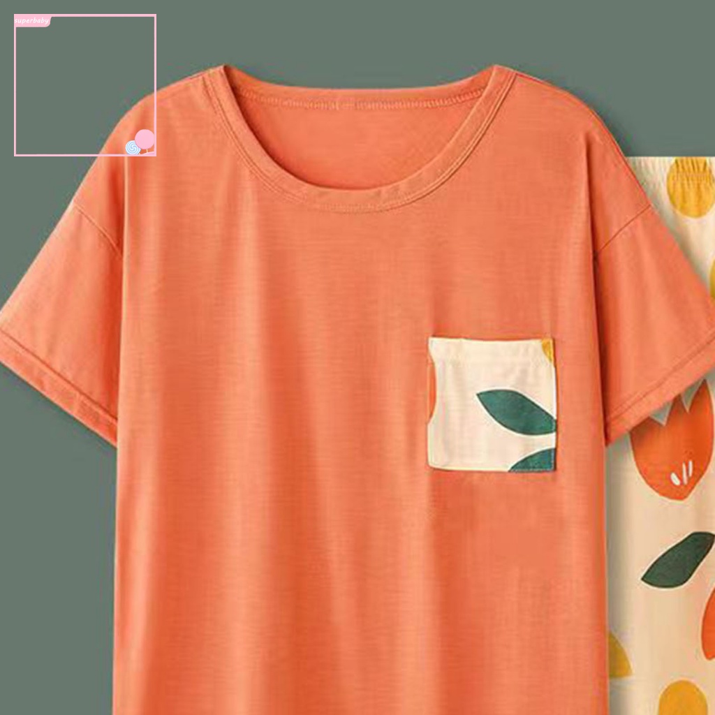 Bộ Đồ Ngủ 2 Món Dáng Rộng Thiết Kế Xinh Xắn Cho Nữ