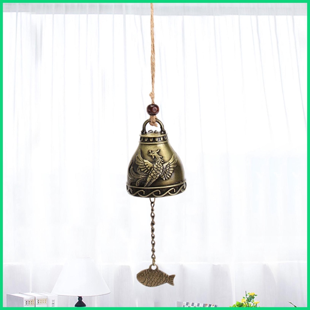 Chuông Gió May Mắn Bằng Đồng Thau Treo Trang Trí Sân Vườn