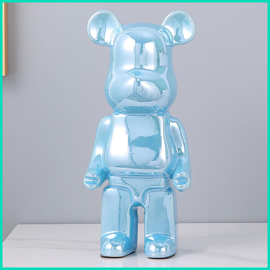 Ống Heo Tiết Kiệm Bằng Gốm Mạ Điện Thủ Công Hình Gấu Violent Trò Chơi Nghệ Thuật Đường Phố Trang Trí Cửa Sổ Nhà Ở