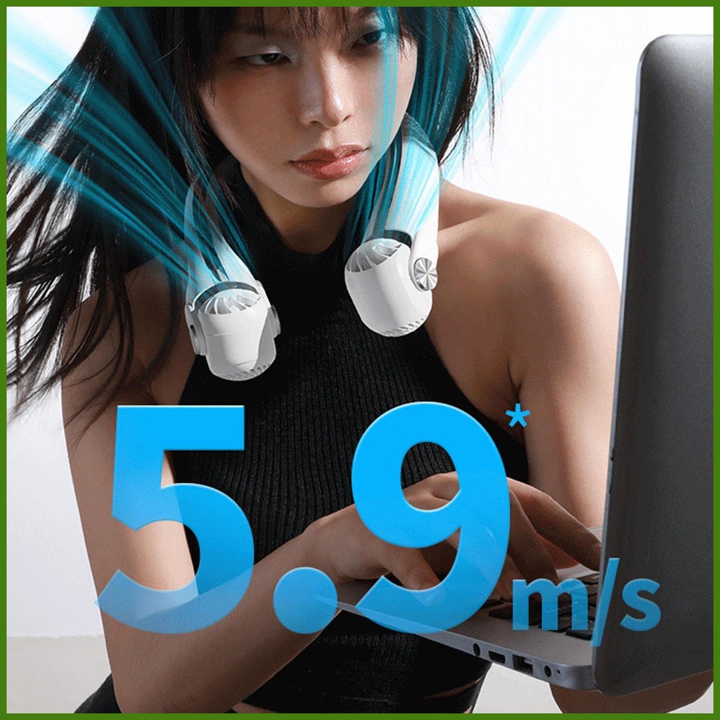 Quạt Đeo Cổ Không Cánh Sạc Cổng USB Có Thể Điều Chỉnh Tốc Độ rdavn