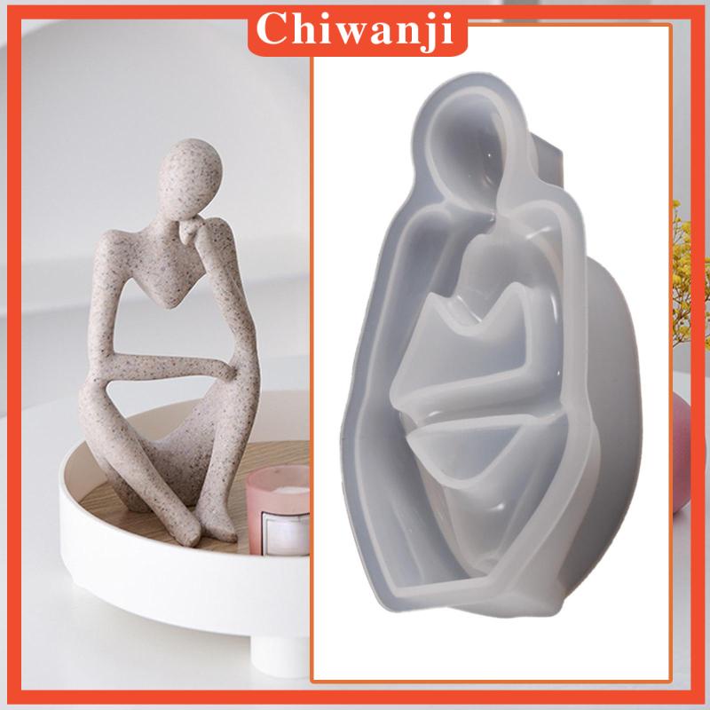 [Chiwanji] Mô Hình Tượng Người Suy Nghĩa Bằng Silicone Làm Nến Thơm Thủ Công