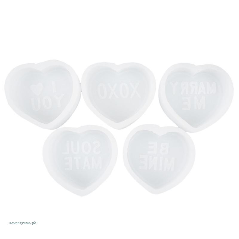 Khuôn Silicone Tạo Hình Trái Tim Làm Xà Phòng DIY