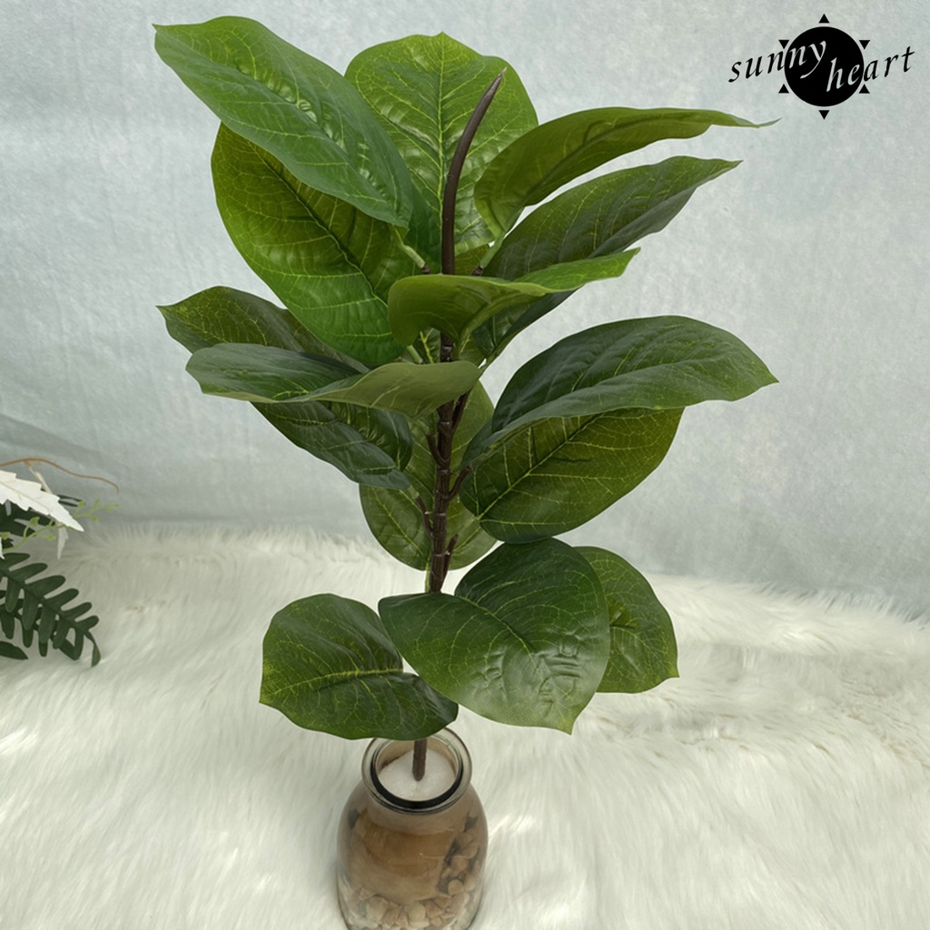 1 Nhánh Lá Giả Bằng Lụa Sống Động Trang Trí Nội Thất