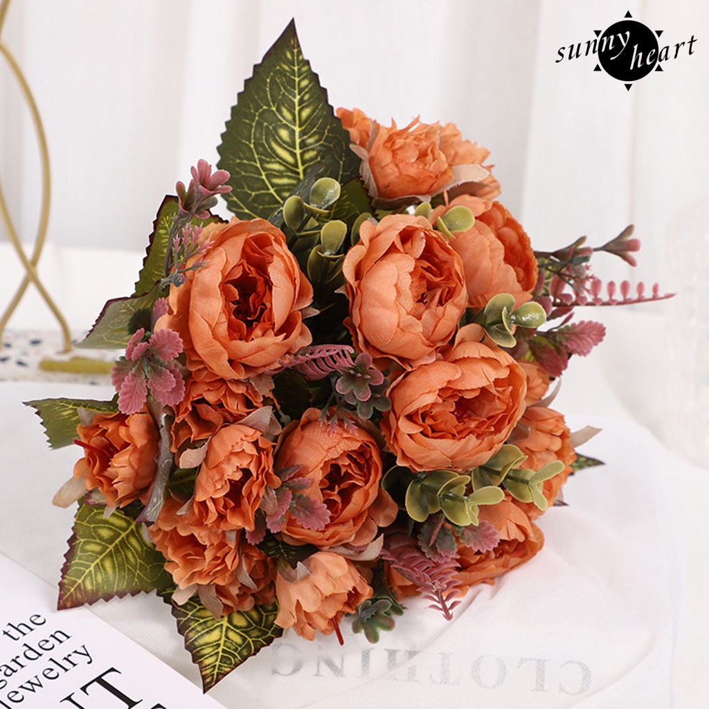 Bó Hoa Mẫu Đơn Giả 9 Bông Trang Trí Tiệc Cưới