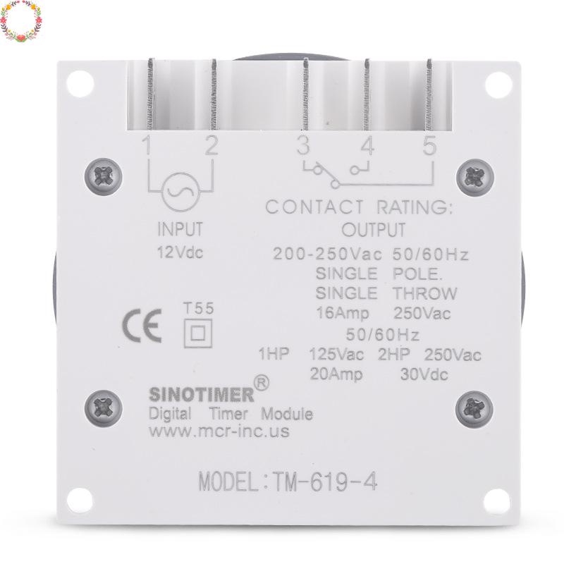Rơ Le Hẹn Giờ Đa Năng 12V DC / AC 16 ON / OFF TM-619-4
