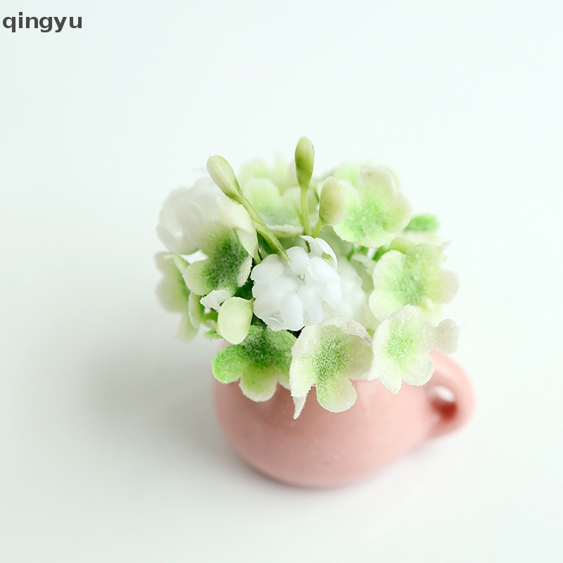 Chậu Cây Giả Mini Tỉ Lệ 1 / 12 Màu Sắc Ngẫu Nhiên Trang Trí Nhà Búp Bê