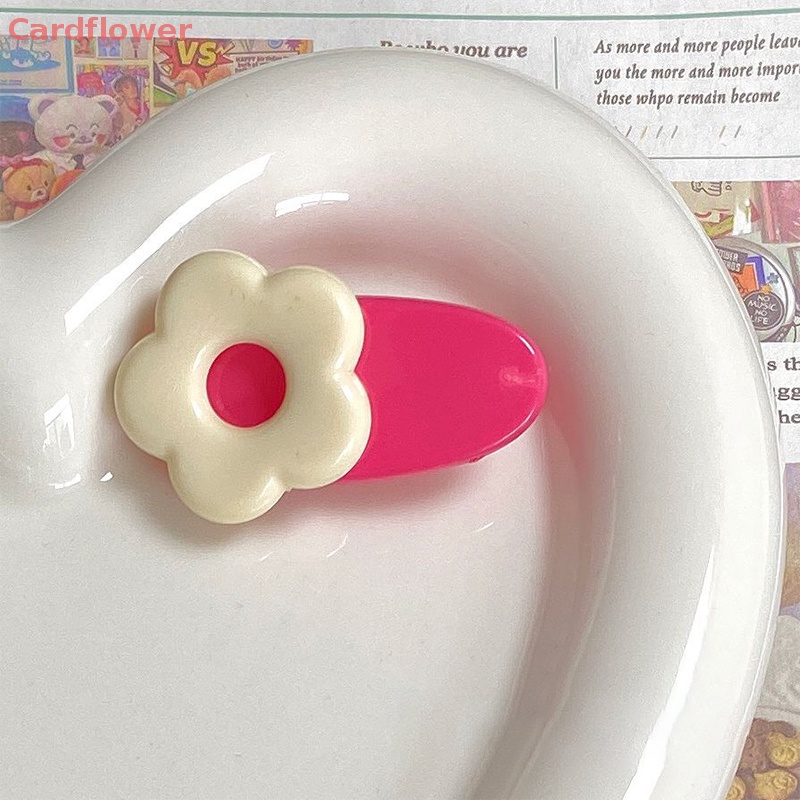 &lt; Cardflower &gt; Kẹp Tóc Mái Tóc Mái Hông Hình Hoa Hồng Dễ Thương Phong Cách Ins Ngọt Ngào Cho Nữ