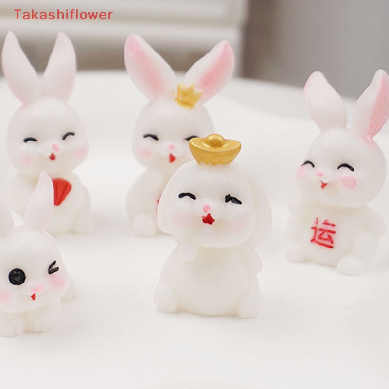Set 10 Tượng Thỏ Mini Dạ Quang Dễ Thương Dùng Để Trang Trí
