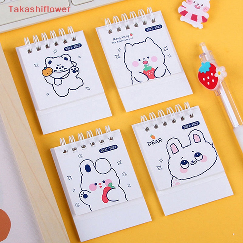 (Takashiflower) Lịch Để Bàn 2023 Mini Hình Thỏ Hoạt Hình Dễ Thương