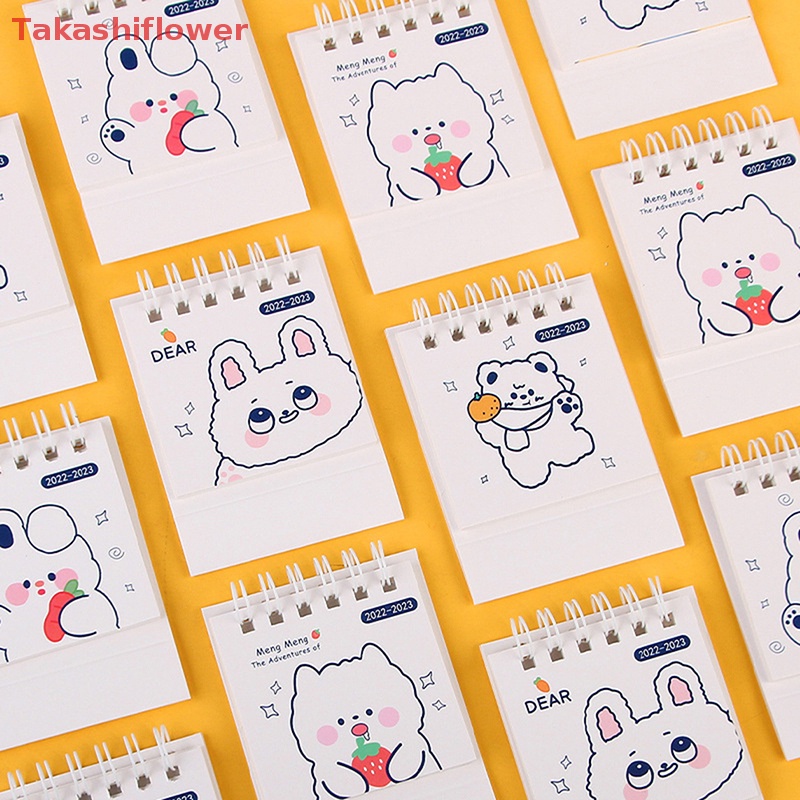 (Takashiflower) Lịch Để Bàn 2023 Mini Hình Thỏ Hoạt Hình Dễ Thương