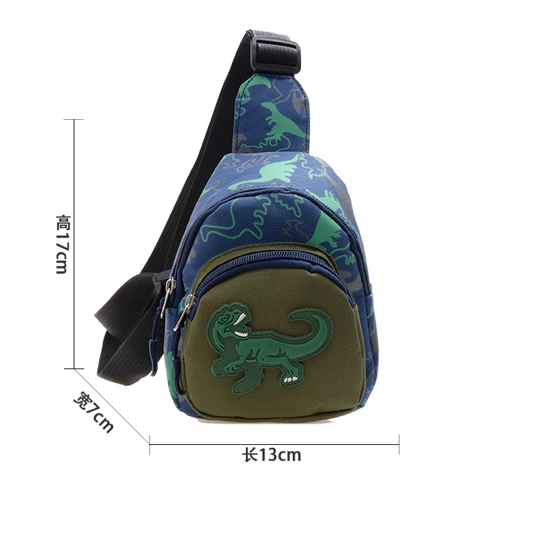 Túi Đeo Chéo Hình Khủng Long Họa Tiết Rằn Ri Cá Tính Cho Bé Trai