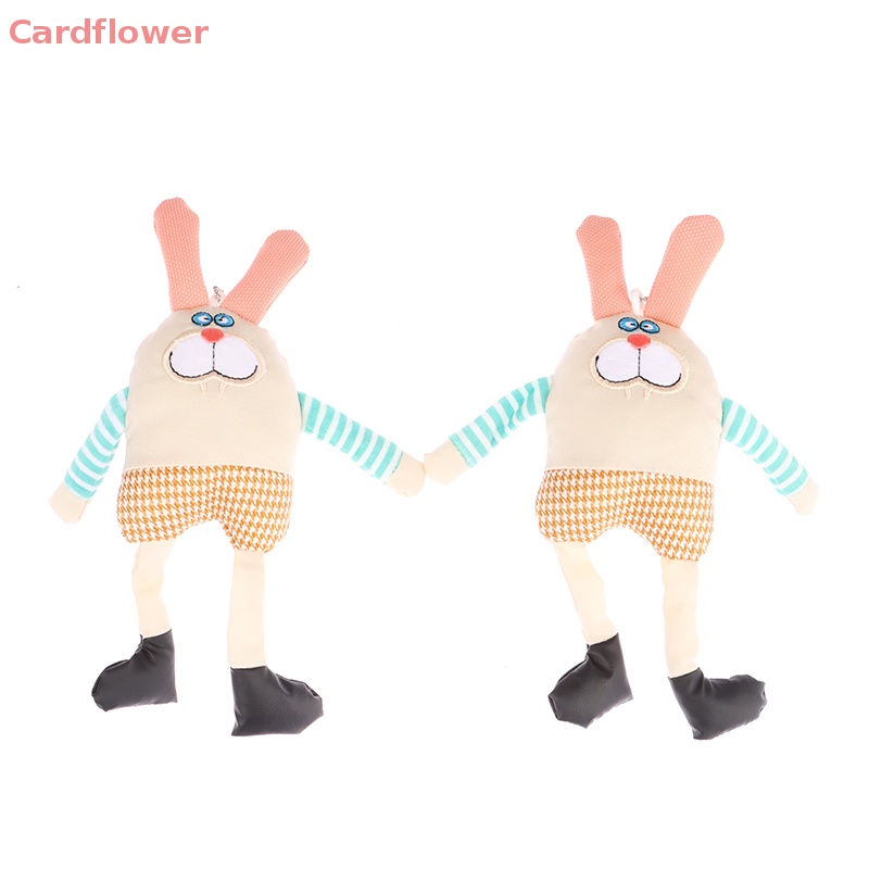 < Cardflower > Móc Khóa Ba Lô / Túi Xách Hình Thỏ Bông Hoạt Hình Dáng Dài Trang Trí Quà Tặng Trẻ Em Mới