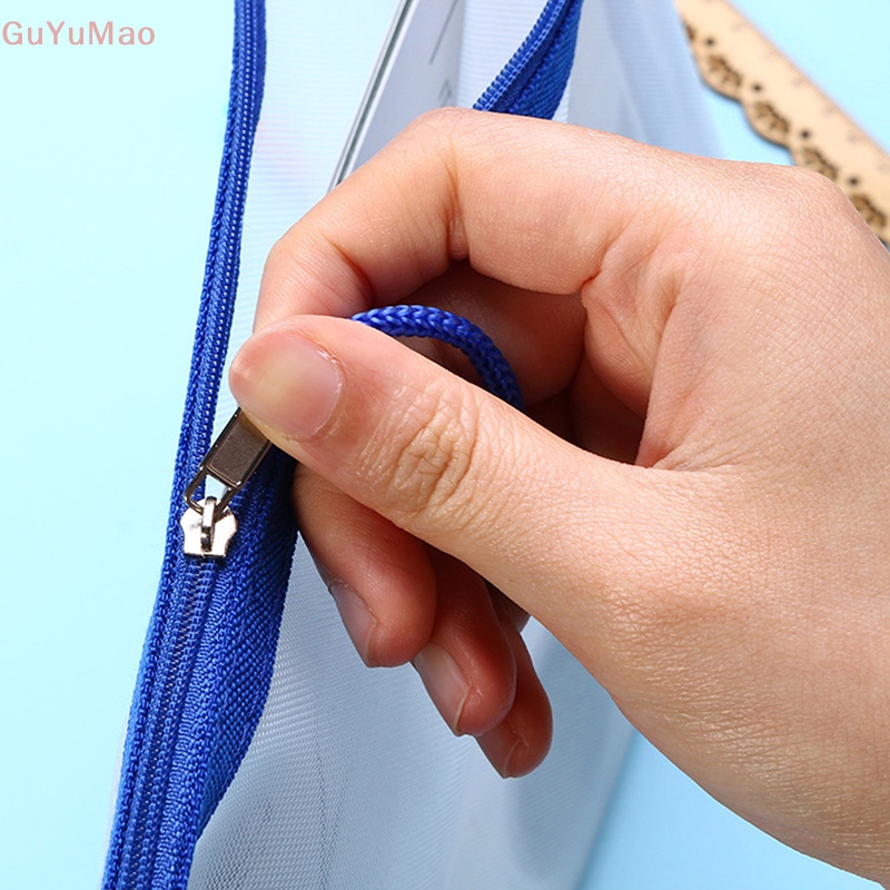 Túi Lưới Đựng Bút Chì Tài Liệu Khổ A4 Chống Thấm Nước Có Khóa Kéo Tiện Dụng