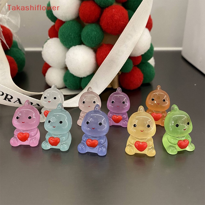 Set 10 Mặt Dây Chuyền DIY Dạ Quang Hình Khủng Long Hoạt Hình Đáng Yêu