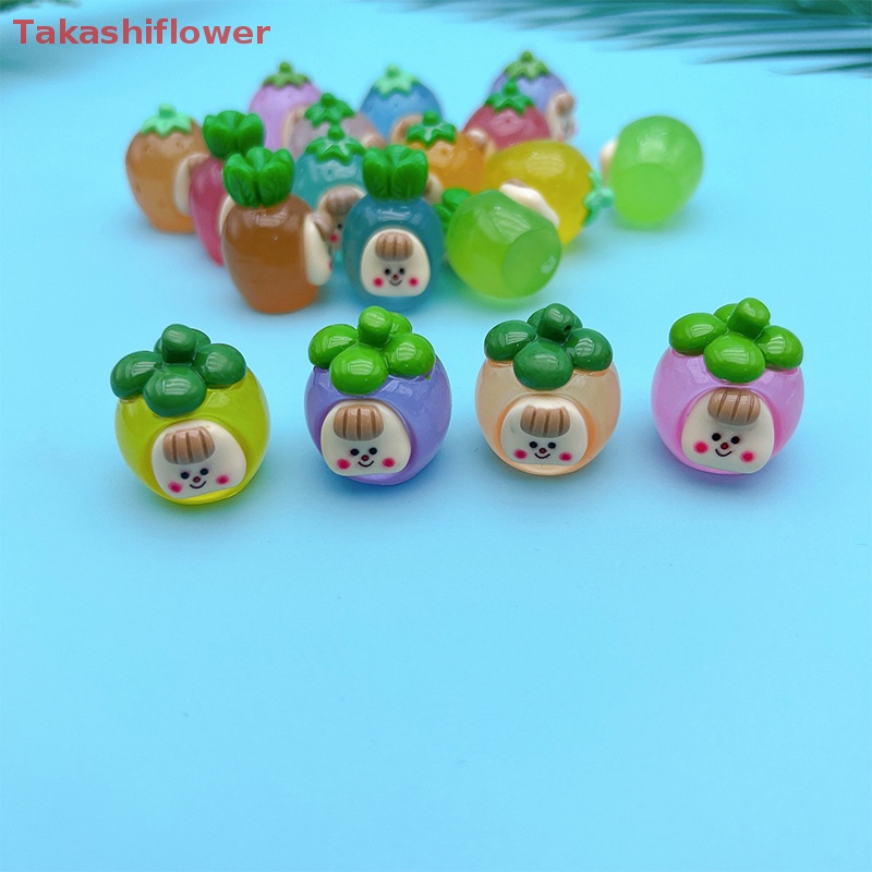 1 Búp Bê Trang Trí Mini Hình Trái Cây Hoạt Hình Màu Dạ Quang