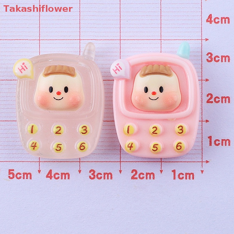 Bộ 5 Mô Hình Điện Thoại Mini Phát Quang Trang Trí Nhà Búp Bê