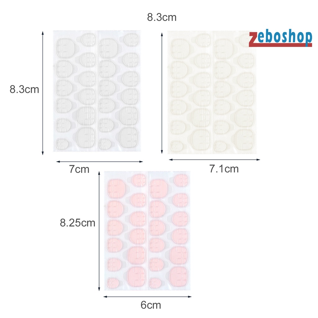 Bộ 240 Miếng Dán Móng Tay Giả Hai Mặt Siêu Mỏng Trong Suốt Cho Nữ