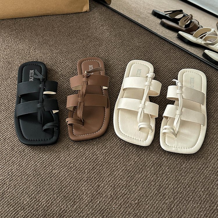 Dép Xỏ Ngón Đế Bằng Màu Sắc Thời Trang Mùa Hè Cho Nữ