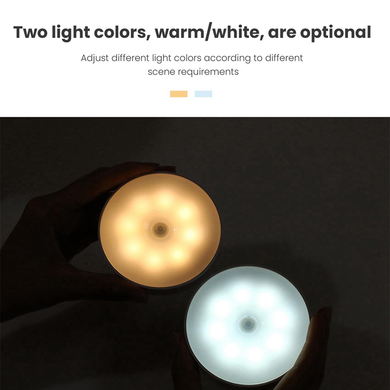 Đèn LED Cảm Ứng Chuyển Động Cơ Thể Người Sạc USB Không Dây Gắn Tường Trang Trí Phòng Ngủ / Hành Lang