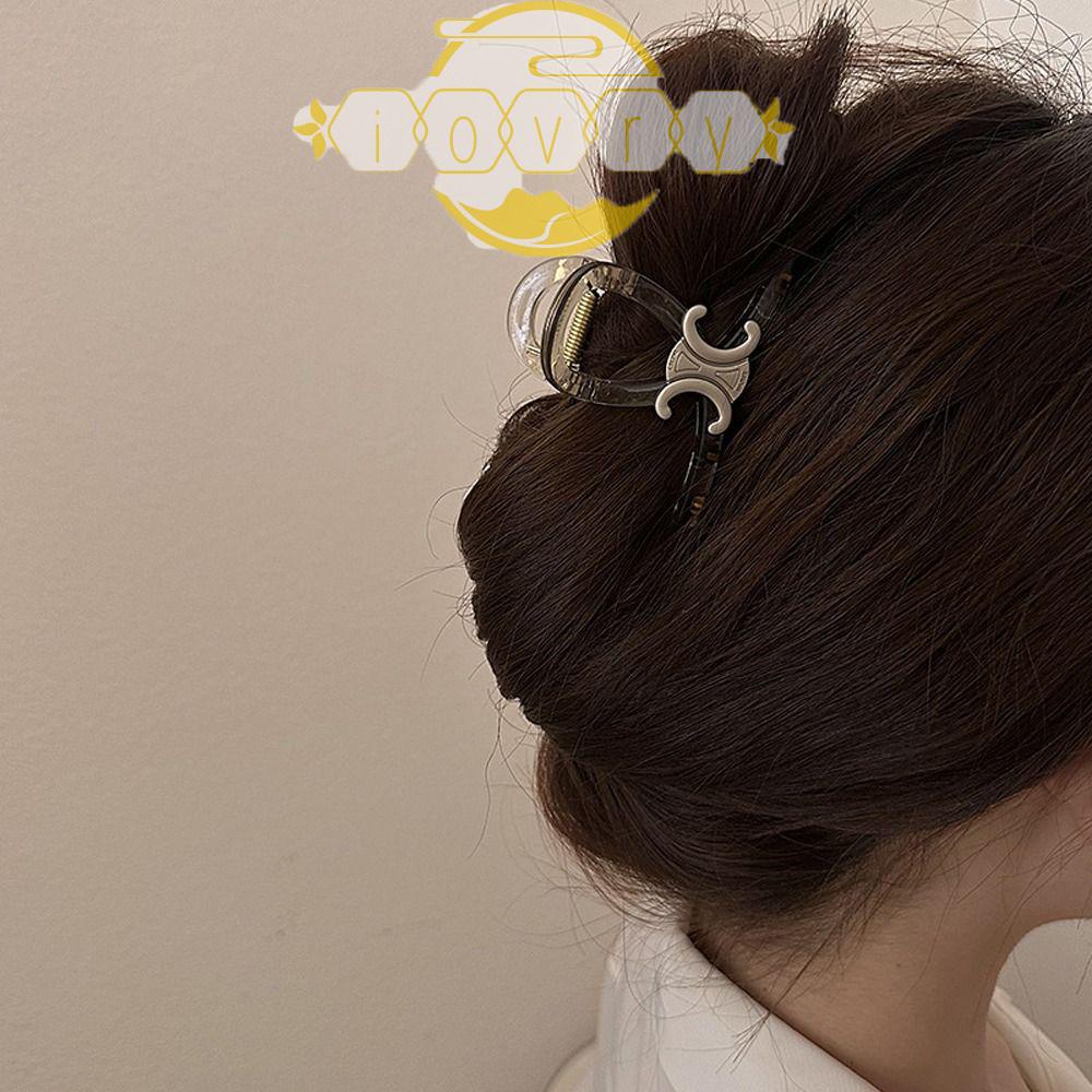 Kẹp Tóc Càng Cua Lớn Bằng Nhựa Trong Suốt Thanh Lịch Cho Nữ