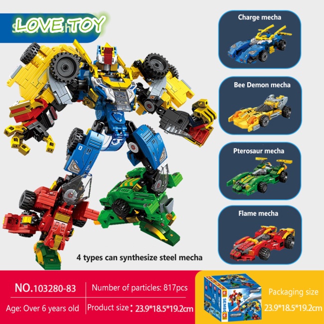 Đồ Chơi Lắp Ráp Robot Biến Hình Độc Đáo Thú Vị Cho Bé