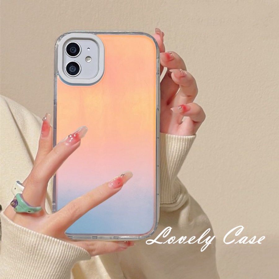 Ốp Điện Thoại IMD Mềm Siêu Mỏng Màu Gradient Cho IPhone14 13 12 11 Pro Max 8 7 6 6s Plus X Xr Xs Max SE 2020
