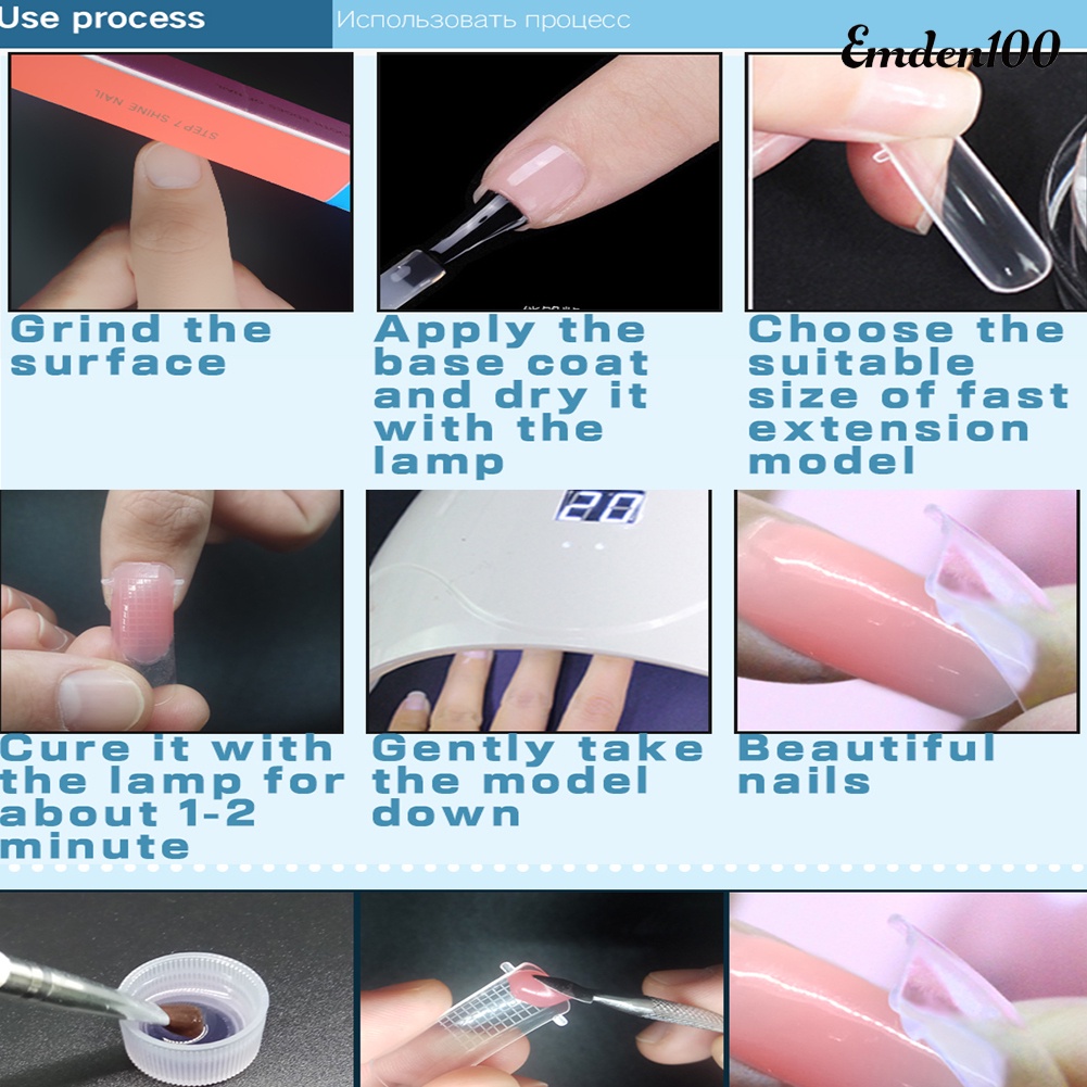 Bộ 100 Miếng Gel Nối Móng Tay Nghệ Thuật