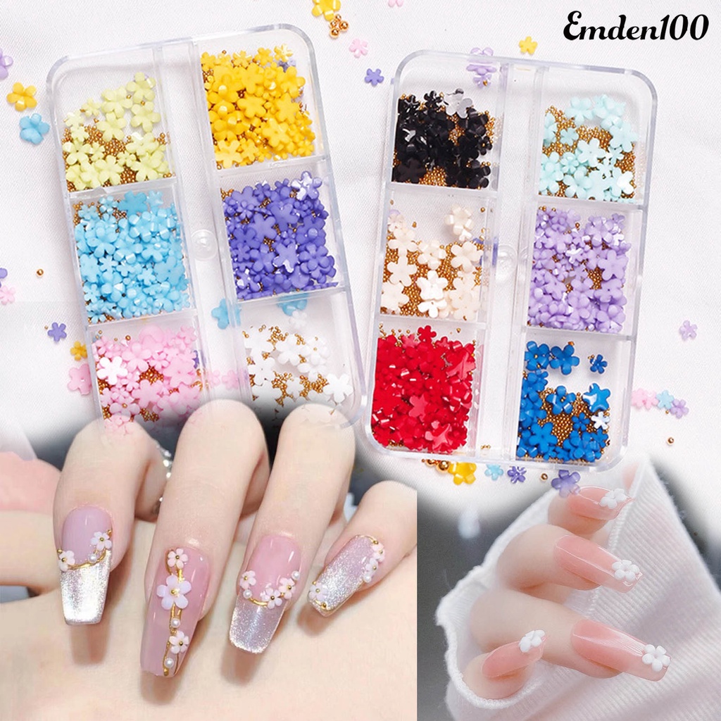 Set 100 Phụ Kiện Hoa 3D Trang Trí Móng Tay Nghệ Thuật