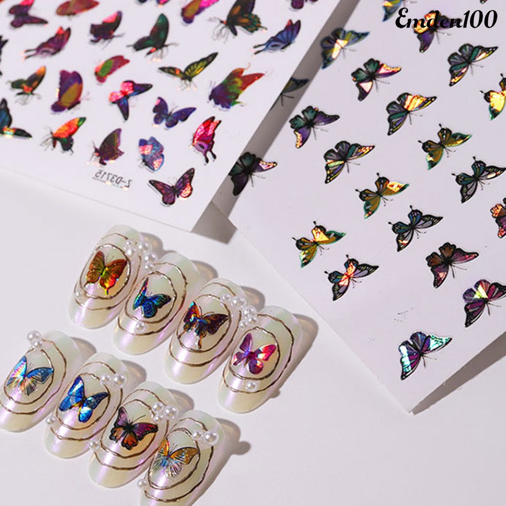 Set 100 Miếng Dán Móng Tay Tự Dính Họa Tiết Tinh Tế